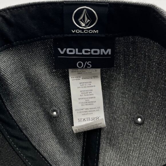Volcom Quarter Snapback Hat Cap Gray good condition - Picture 7 of 7